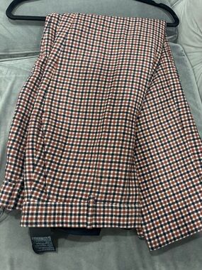 Balenciaga Checked Circle Skirt in Rust, Black & White